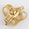 Broche Broche en or texturé, perles et diamants 58 Facettes