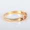Bague 54.5 Demi-alliance Diamants et Rubis 58 Facettes 8397