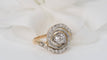 Bague Bague tourbillon en or bicolore et diamants 58 Facettes 31338
