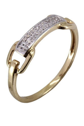 Bague 54 BAGUE 2 ORS DIAMANTS 58 Facettes 077741