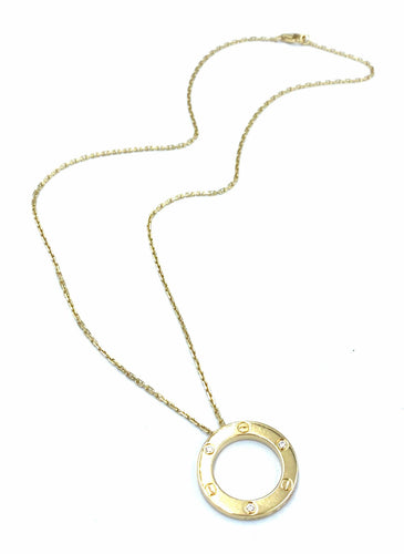 Collier CARTIER. Collection Love, collier or jaune et diamants 58 Facettes