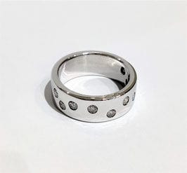 Bague 58 Bague ruban or blanc diamants 58 Facettes 1-767/6