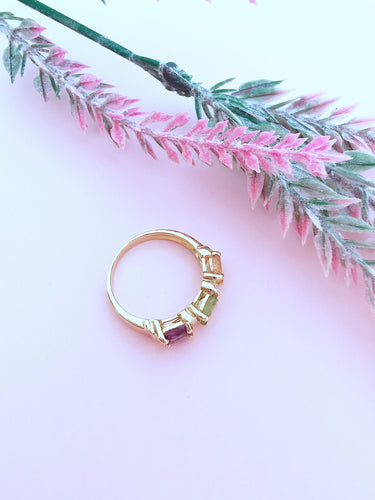 Bague 54.5 Bague Pierres fines Or Jaune 58 Facettes AA 1631