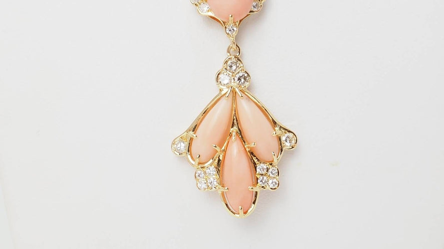 Collier Collier Diamants Cabochons de corail 58 Facettes 29953