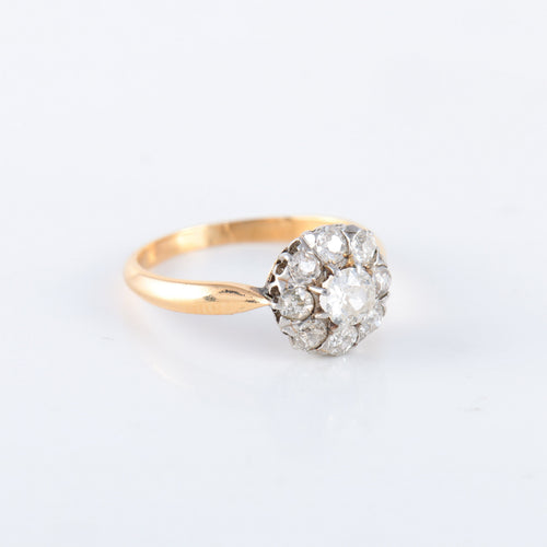 Bague Bague ancienne diamant or platine 58 Facettes