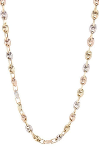 Collier CHAINE MAILLE GRAIN DE CAFÉ 3 ORS 58 Facettes 065641