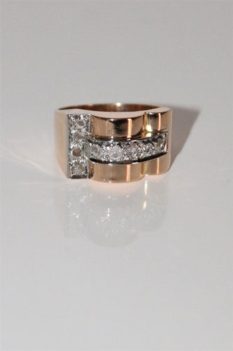 Bague diamant Bague Tank Or Jaune, Diamants 58 Facettes 467