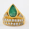 Bague 51 Bague Or Diamants et Emeraude 58 Facettes