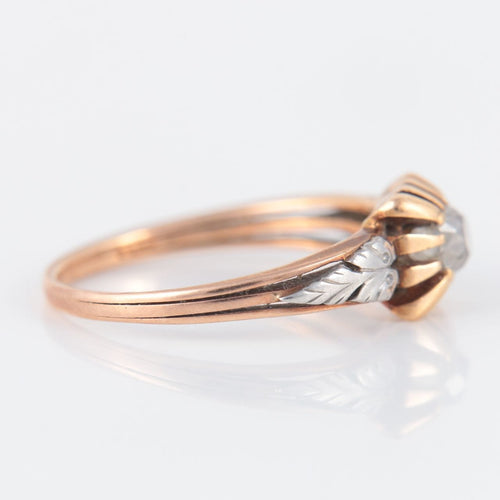 Bague 54.5 Bague or rose, platine et diamant 58 Facettes P3L12