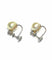 Boucles d'oreilles Boucles d’oreilles anciennes diamants et perles de culture 58 Facettes