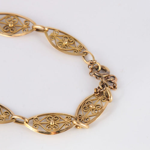 Bracelet Bracelet années 20 maille filigranée or 58 Facettes