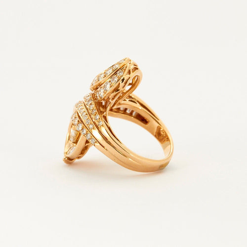 Bague 53 Bague or jaune Diamants 58 Facettes