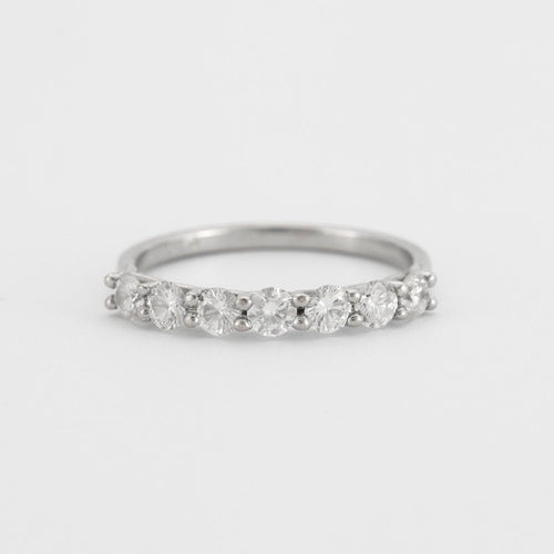 Bague 54.5 Demie alliance 7 Diamants 0.70ct 58 Facettes EL2-112