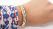 Bracelet Bracelet jonc ouvrant en or jaune et diamants 58 Facettes 32150