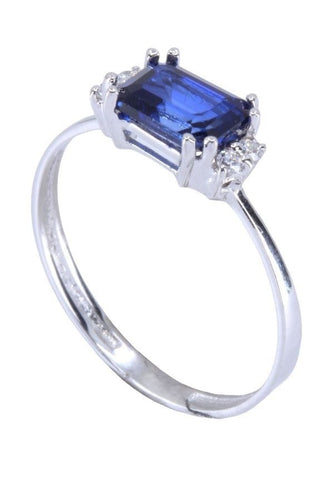 Bague Bague moderne, saphir, diamants 58 Facettes 063531