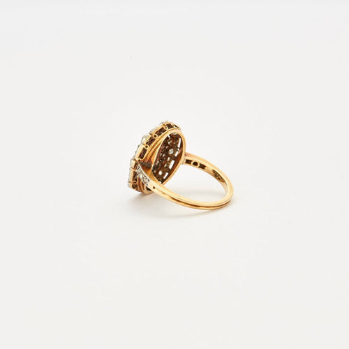 Bague 53 Bague ancienne 2 ors Diamants 58 Facettes EL2-135