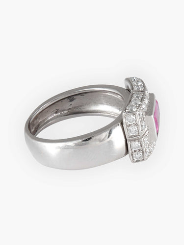 Bague Bague Saphir rose et Diamants 58 Facettes HS2781