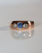 Bague 56 Bague Bandeau Or Rose Saphir Et Diamants 58 Facettes 552