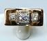 Bague Bague TANK en or jaune & diamants 58 Facettes
