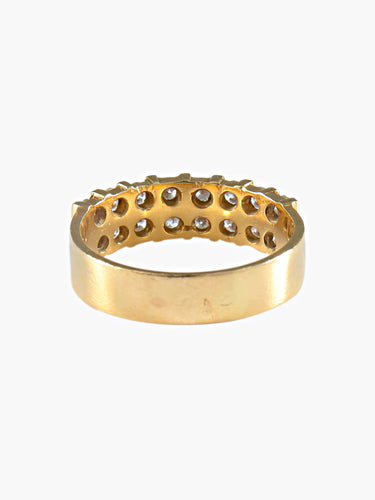 Bague 64 Bague Double rang Diamants 58 Facettes