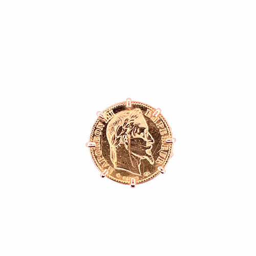 Bague 55 Bague pièce 10 francs Napoléon III 58 Facettes