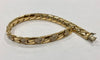 Bracelet Bracelet massif maille anglaise or jaune et diamants 58 Facettes