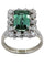 Bague 48 BAGUE ANCIENNE QUARTZ VERT ET DIAMANTS 58 Facettes 057151