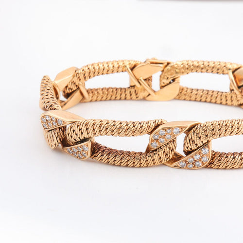 Bracelet GEORGES LENFANT - Rare Bracelet en Or & Diamants 58 Facettes