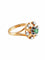 Bague 50 Bague Vintage 2 Ors Emeraude Diamants 58 Facettes
