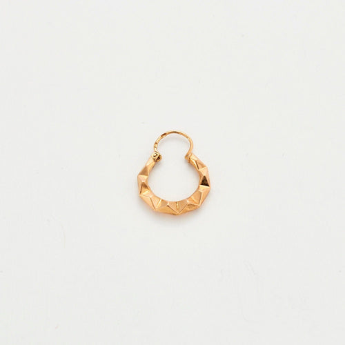 Boucles d'oreilles Petites créoles or rose 58 Facettes