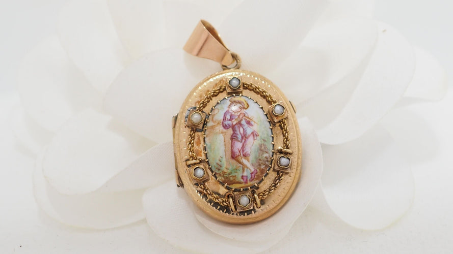 Pendentif Pendentif Porte Photo Porcelaine Perles 58 Facettes 32229
