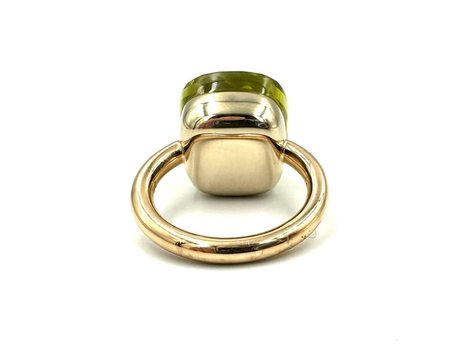 Bague 54 POMELLATO - Bague « Nudo Assoluto » 2 ors et quartz vert XXL 58 Facettes