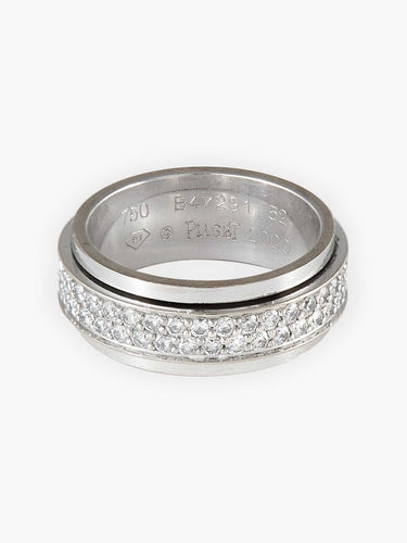 Bague Alliance PIAGET or blanc et diamants 58 Facettes HS2761
