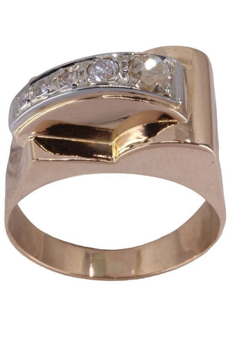 Bague Bague Tank Or jaune Diamant 58 Facettes 077591