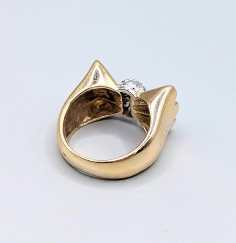 Bague Bague TANK papillon en Or jaune & diamants 58 Facettes