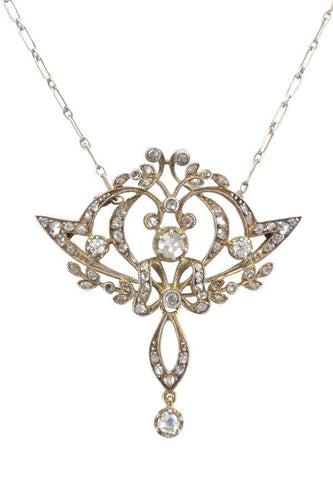 Collier COLLIER DIAMANTS ART-NOUVEAU 58 Facettes 039421