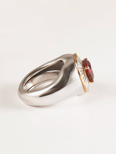 Bague 54 Bague Coeur rubis et diamants 58 Facettes
