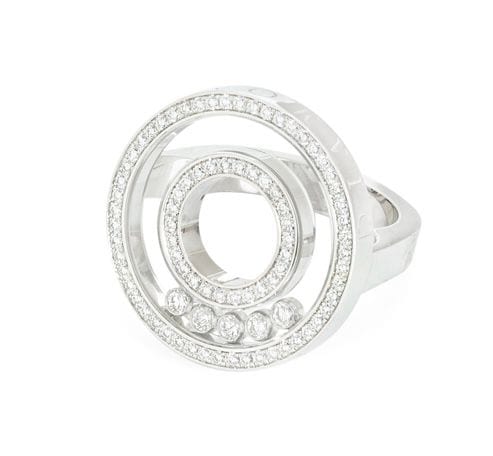 Bague CHOPARD, bague or blanc et diamants 58 Facettes
