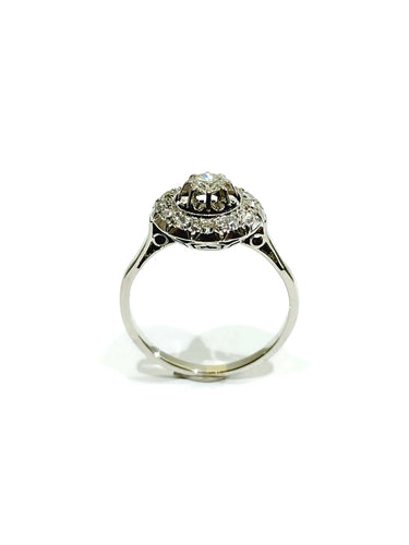 Bague 53 Bague Or Blanc Diamants 58 Facettes