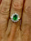Bague Bague or platine émeraude diamants 58 Facettes