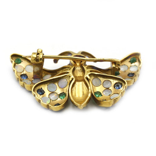 Broche Broche opales saphirs émeraudes 58 Facettes 230256R