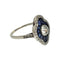 Bague 57 Bague Art Déco saphirs diamant 58 Facettes 1-1181/1