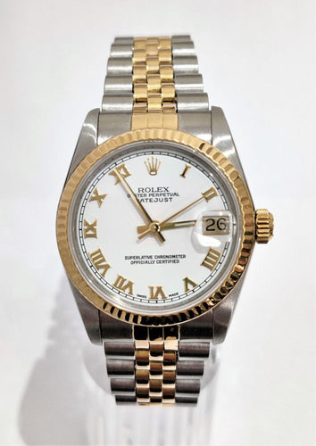 Montre Montre Rolex Datejust 31mm or et acier réf 68273 58 Facettes 1-882/3
