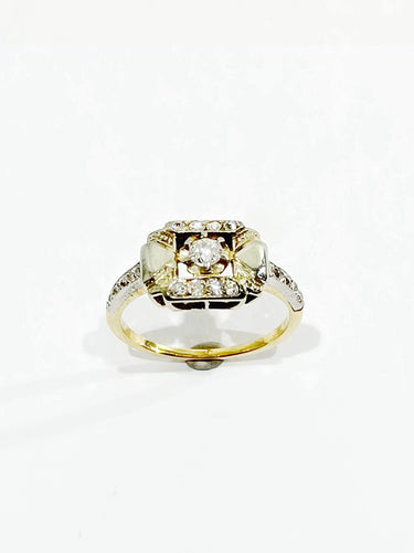 Bague Bague Art Déco Or Et Diamants 58 Facettes 3082/1