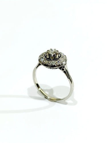 Bague 53 Bague Or Blanc Diamants 58 Facettes