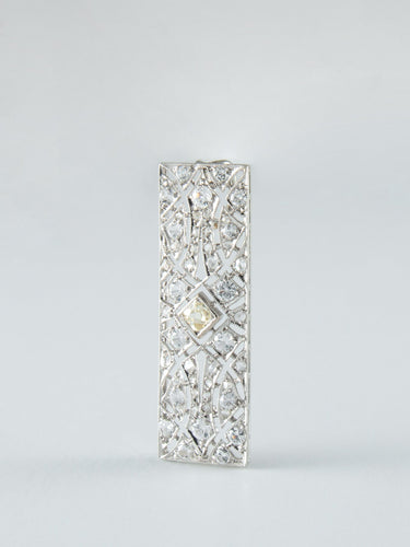 Pendentif Pendentif Rectangulaire Or Diamants 58 Facettes