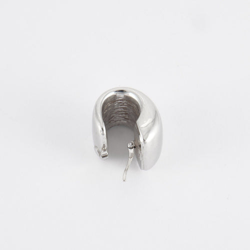 Boucles d'oreilles Créoles en or gris 58 Facettes