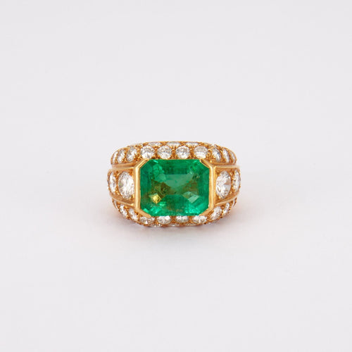Bague Bague Emeraude de Colombie Diamants 58 Facettes