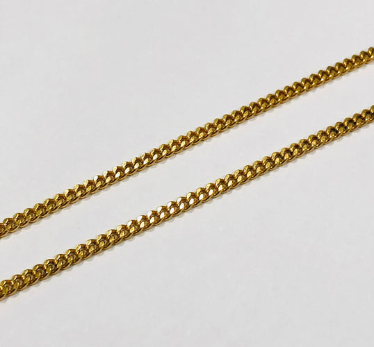 Collier Chaine maille gourmette en or jaune 18k 58 Facettes