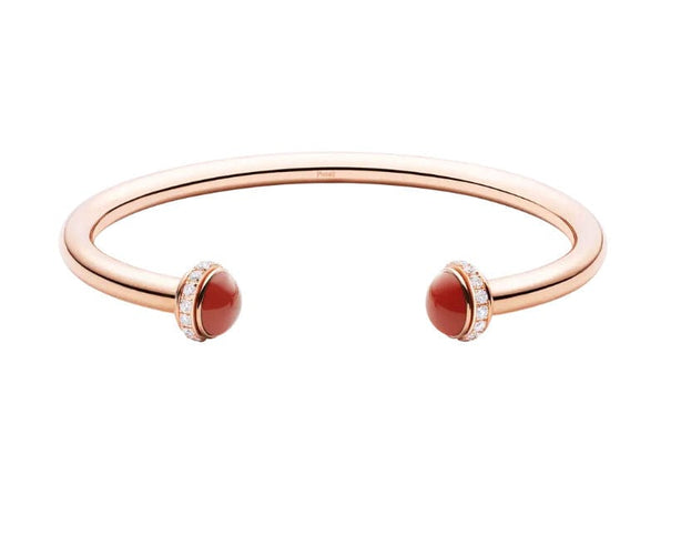 Bracelet PIAGET - Bracelet ouvert Possession Or rose Diamant Cornaline 58 Facettes G36PA616
